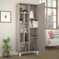 Biblioteca Salcisko, Decortie, 78x32x183 cm, gri deschis
