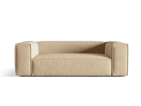Canapea 3 locuri, Nuria-88, Micadoni Home, 210x110x72 cm, catifea, bej nude