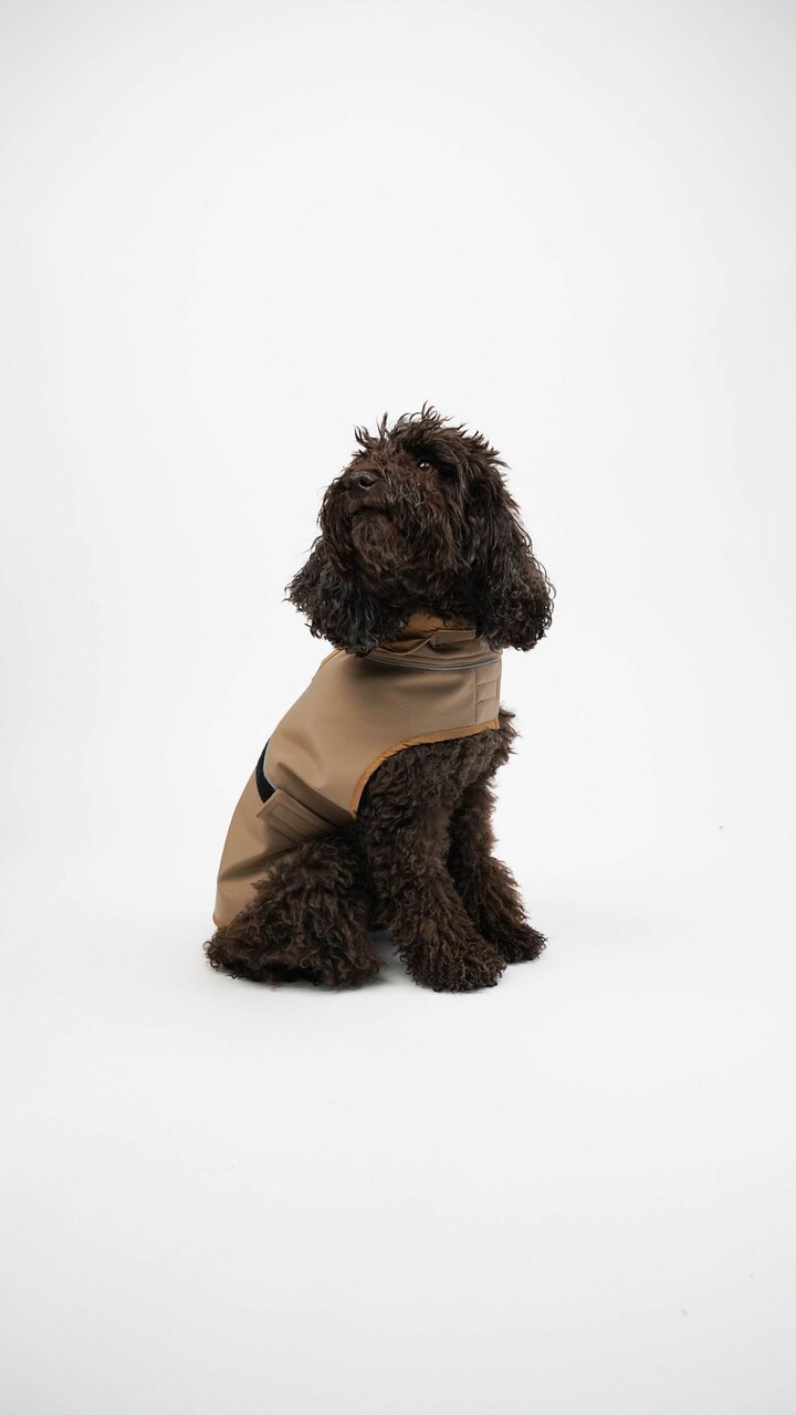 Hanorac pentru câini, Paws &amp; Whiskers, Shoft Shell Raincoat, Bej - view 2