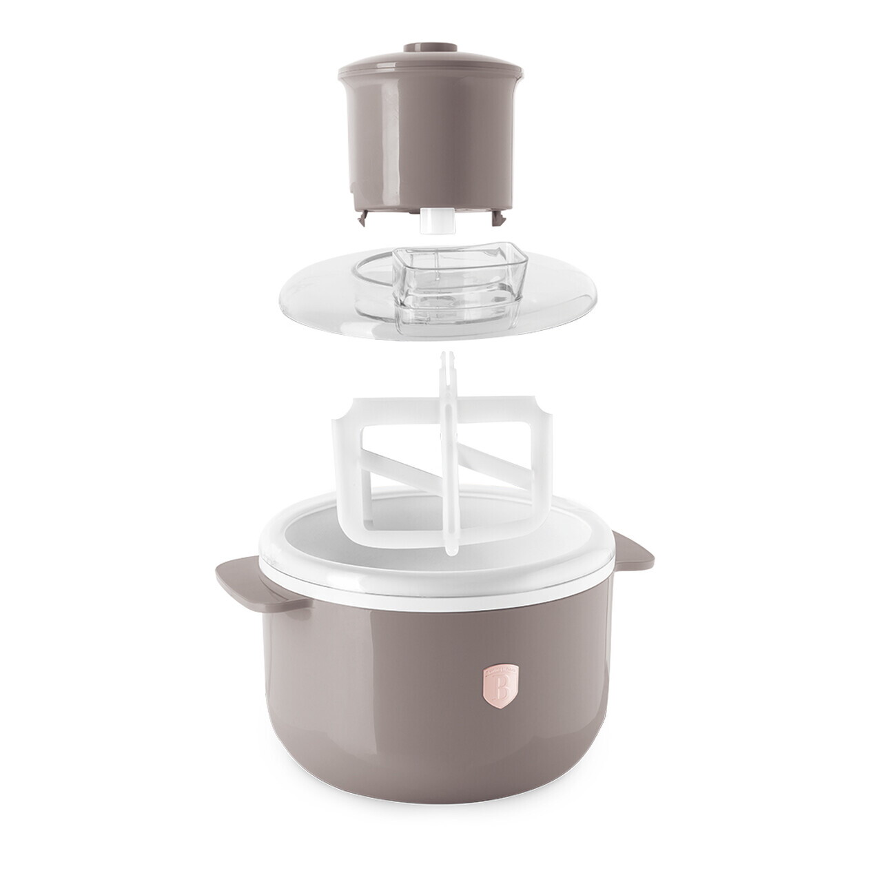 Aparat de facut inghetata Berlinger Haus, Taupe, 12W, 22.7x18.6x21.2 cm, aluminiu/plastic, taupe - view 4