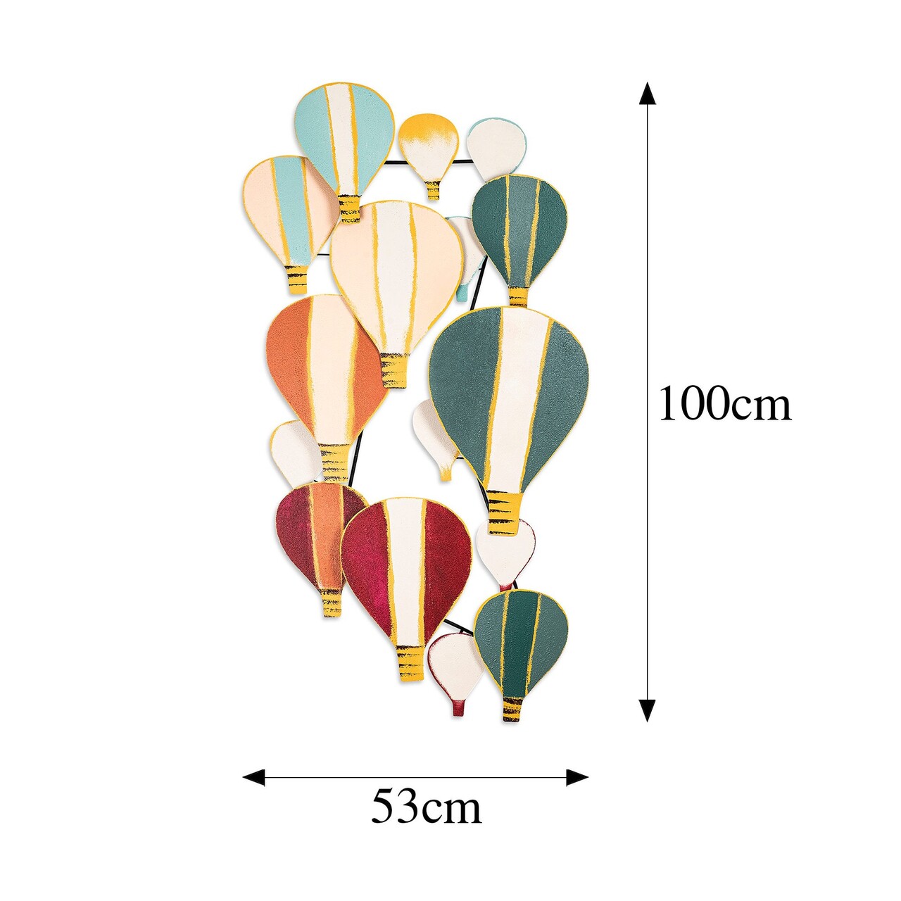 Decoratiune de perete, Kapadokya, 105 x 53 cm, Multicolor - imagine 7