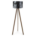 Lampadar, Insignio, 780SGN1412, 70% MDF/30% tesatura PVC, Negru / Maro / Gri