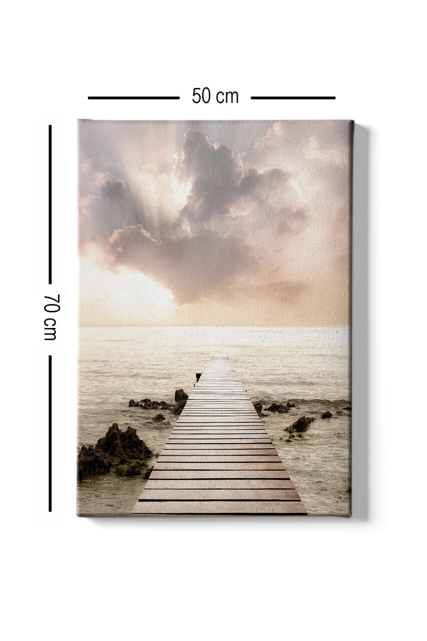 Tablou decorativ, Kanvas Tablo (50 x 70), Cadru: 100% LEMN (grosime: 3 cm), Multicolor - view 3