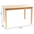 Set masa si 4 scaune Creaciones Meng, 110x73x73 cm / 38x45x85 cm, lemn de pin