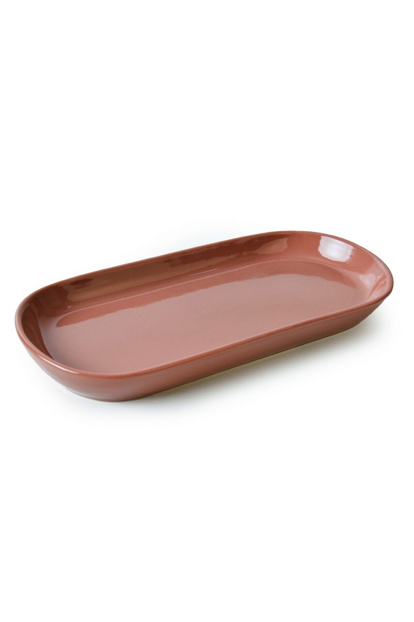 Set platouri servire, Keramika, 275KRM2196, Ceramica , Nu absoarbe apa, Maro - 2 | YEO