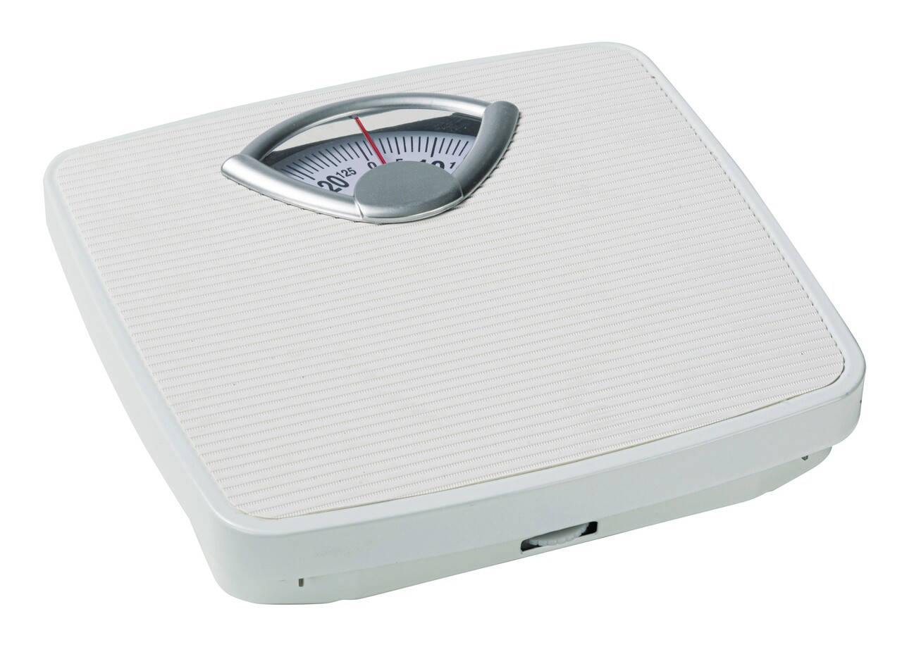 Cantar mecanic pentru persoane, Wenko, Bathroom Scale, 27 x 26.5 x 4.5 cm, metal/plastic, alb - view 3