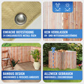 Folie paravan pentru balcon si gradina Bamboo, Maximex, 500x85 cm, PVC/poliamida, natur