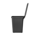 Cos de gunoi cu pedala, Brabantia, StepUp, 25 L, 35.2x28x40.9 cm, polipropilena, gri inchis