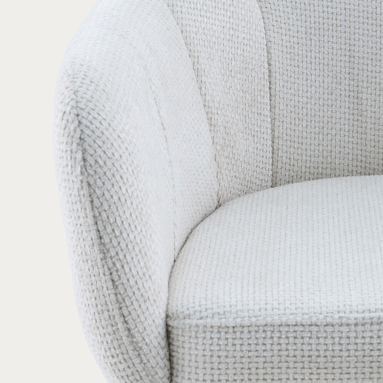 Scaun Comodo, Homla, 59x58x84 cm, metal/poliester, ecru - view 5