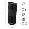 Cana termos inox Easy-Grip Leak-Lock, Aladdin, 470 ml, negru