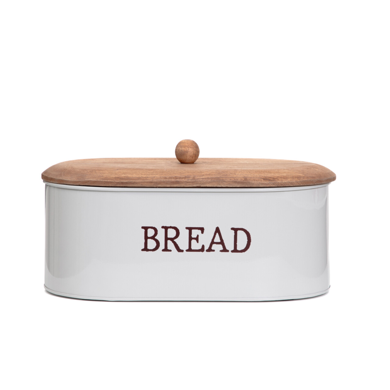 Cutie pentru paine Conti, Homla, 35x19x13 cm, inox/lemn, gri/natur - imagine 2