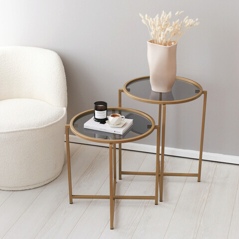 Set masuta de cafea, Neostill, S406, Aur / Fume mezoni.ro