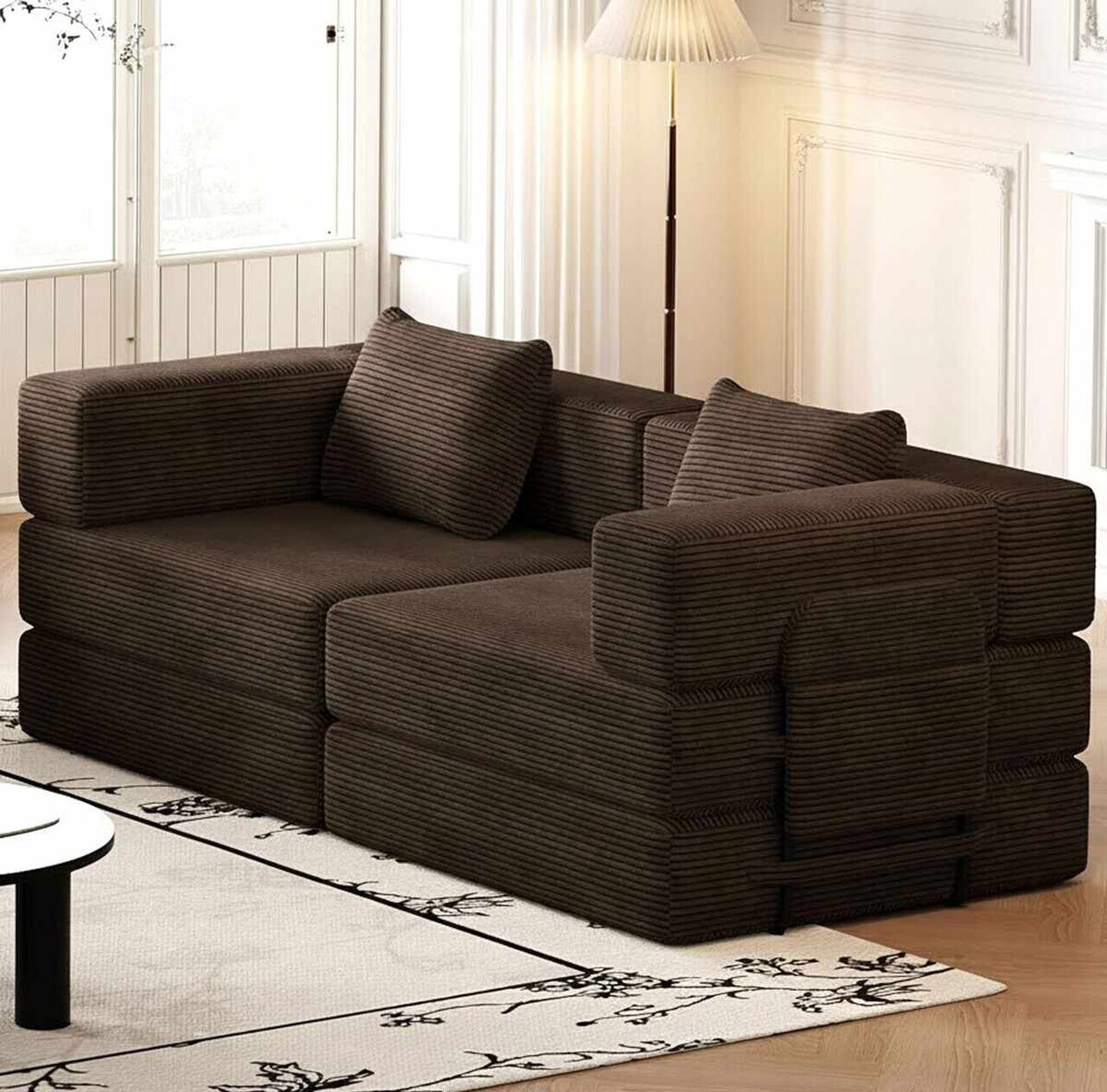 Canapea extensibila 3 locuri, Atelier del Sofa, 326NYR1157, Maro — imaginea 2