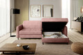 Coltar extensibil dreapta 3 locuri ELTAP, RT-24TOU, Gomsi, 228x165x100 cm, lemn/poliester, roz
