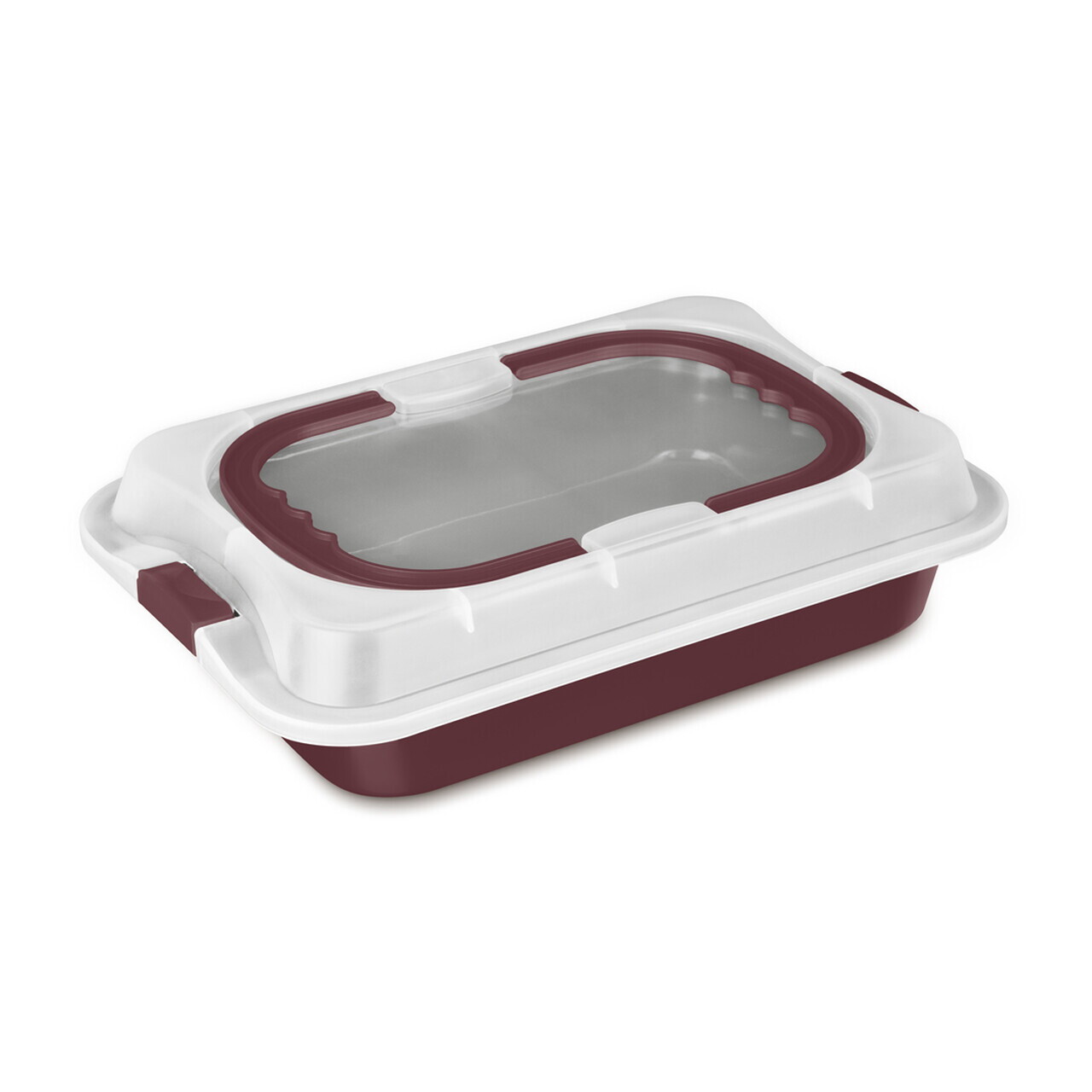 Tava cu capac Berlinger Haus, Leonardo, 36.5x24.5x5.5 cm, otel carbon/plastic, visiniu mat - imagine 5