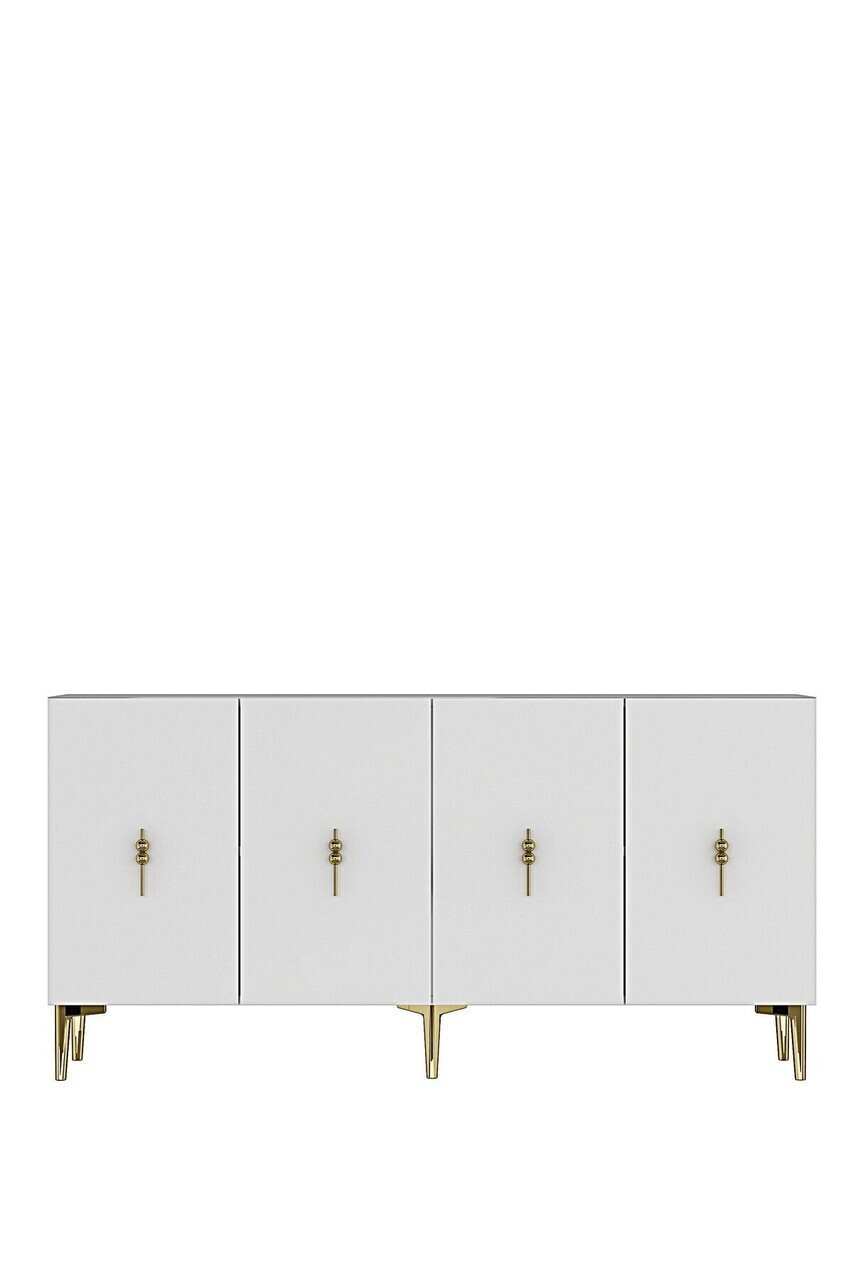 Consola, Hanah Home, Salkım 150, 125x75x32 cm, Alb/Auriu — imaginea 7
