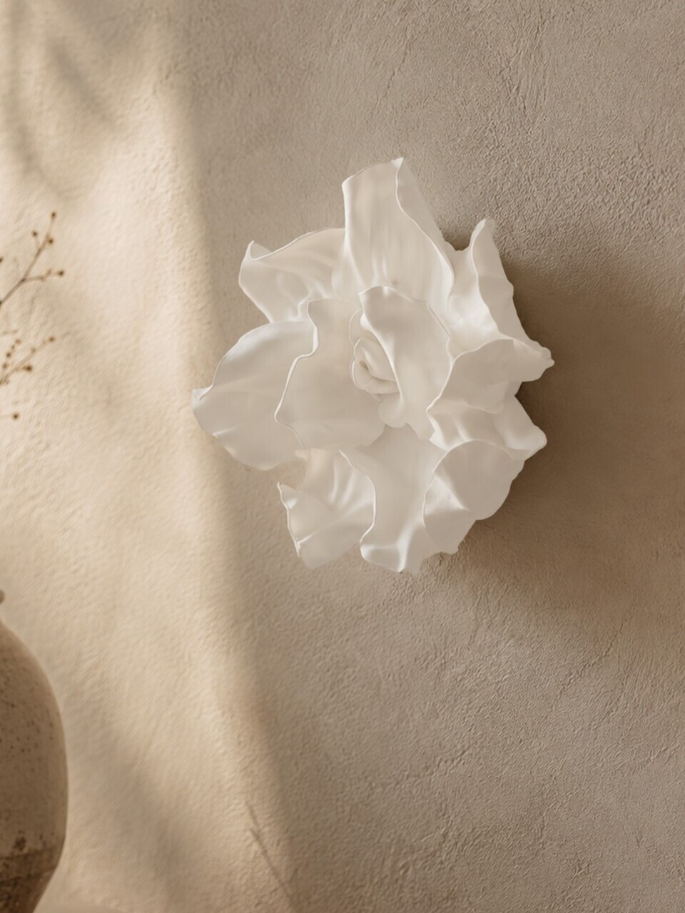Decoratiune de perete, DM0009, 30 x 30 cm, Alb
