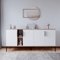 Consola, Qualex, Tarz, 180x79x40 cm, PAL, Stejar / Alb