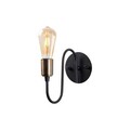 Aplica de perete, Fulgor, 942FLG1304, Metal, Negru/Maro antic