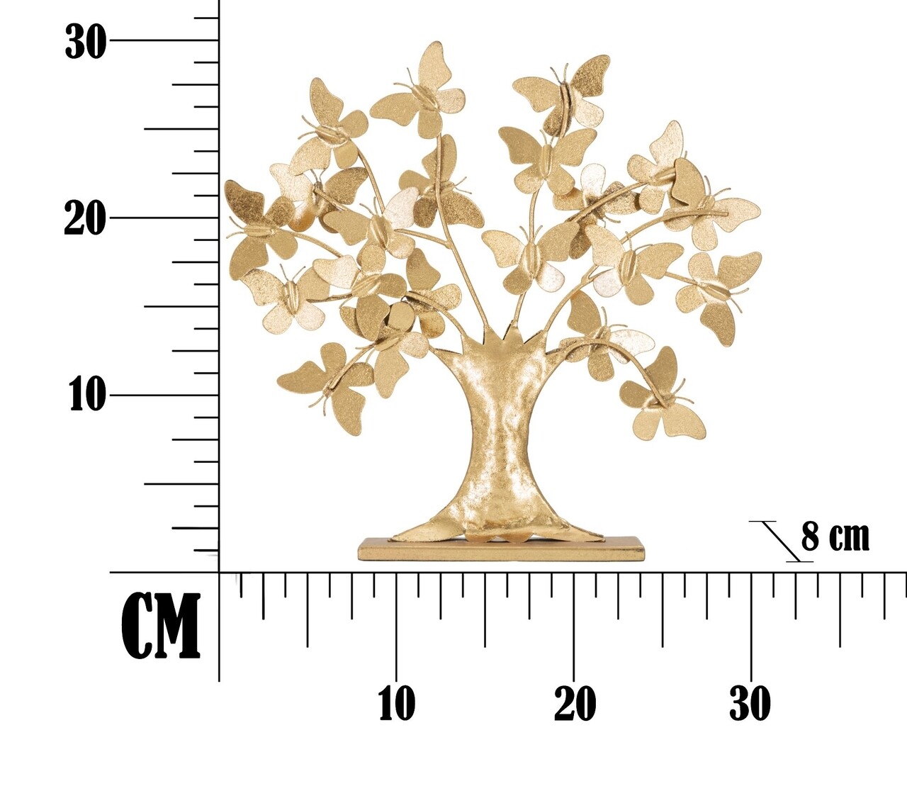 Decoratiune Tree Glam, Mauro Ferretti, 31 x 8 x 30 cm, fier, auriu