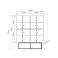 Dulap multifunctional, Sapphire, Quantum Solo - Fade, 93 x 115 x 36 cm, pal melaminat, multicolor