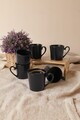 Set cani, Hermia, 275KRM2623, Dimensiune: 9 cm / 330 ml (6 bucăți), Negru mat