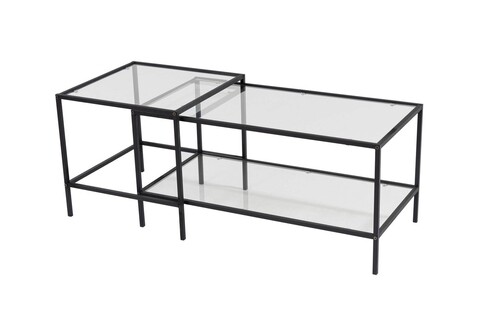 Set masuta de cafea, Caliente, Sevay, Sticla temperata, Negru