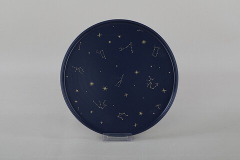 Set 6 farfurii intinse ST038104F993, Keramika, Ø27 cm, gresie, albastru