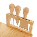 Platou servire branzeturi, 10 piese Rumi, Homla, 37x28 cm, bambus/inox, natur