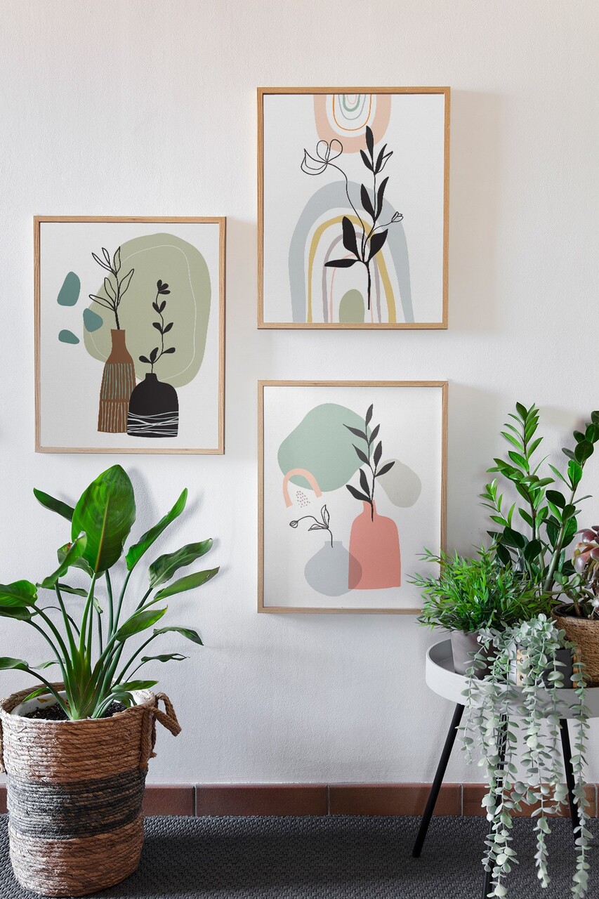 Set 3 tablouri decorative 3Dartsohoset124 MDF Multicolor