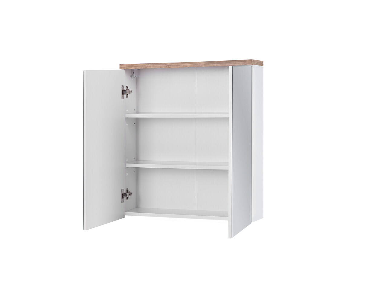 Set mobilier baie Bali White Lava 60 cm, dulapuri, masca cu lavoar si cabinet cu oglinda, Comad, MDF/PAL, alb - view 3