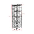Corp biblioteca, Puqa Design, Elvis, 137.5x37x35 cm, Metal, Negru