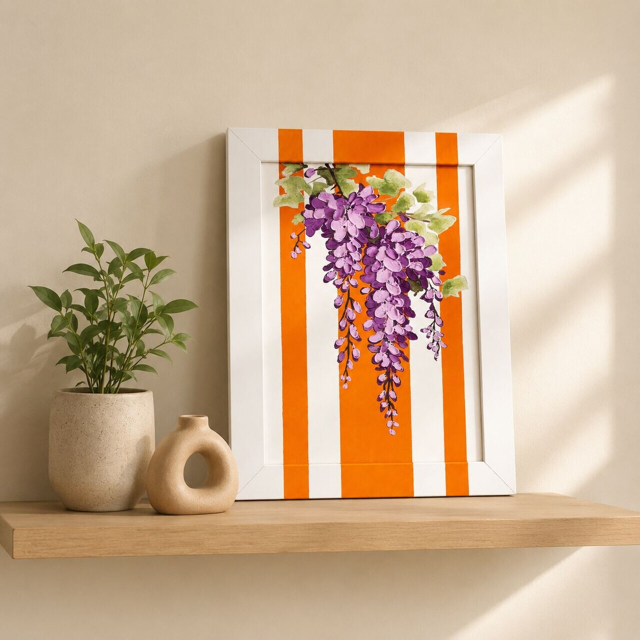 Tablou decorativ, YBC11860, Canvas, Rama din lemn (grosime 3 cm), Multicolor