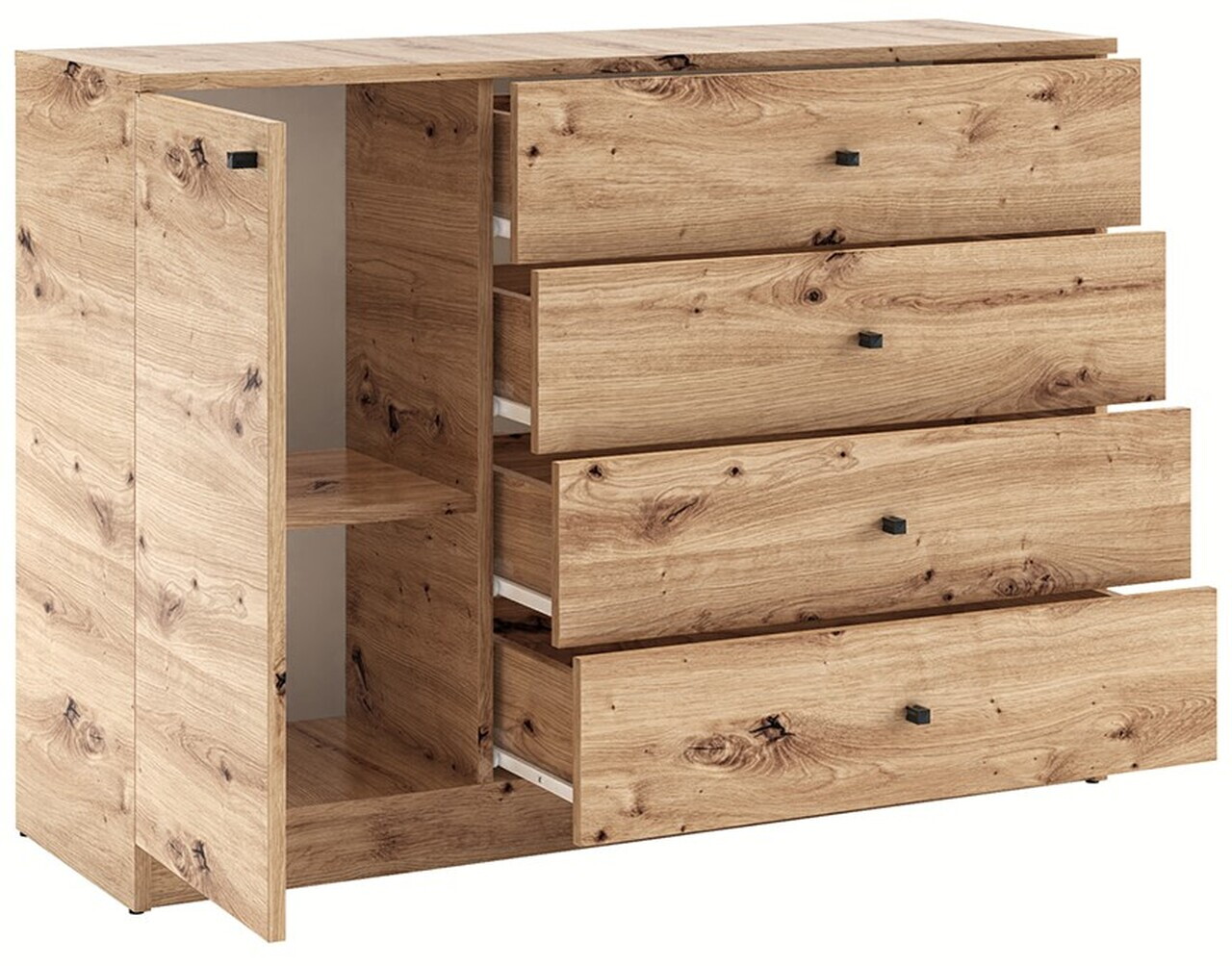 Comoda ADRK, Evi I, 120x40x87 cm, PAL laminat, artisan — imaginea 3