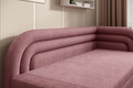 Canapea extensibila brat dreapta 3 locuri, ELTAP, Fabillo, 223x86x80 cm, lemn/poliester, roz