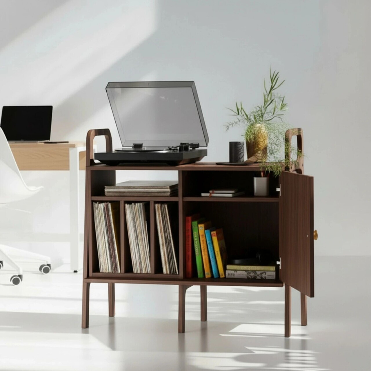 Consola, Hanah Home, CPT4834-100, 100x90x40 cm, PLACAJ CARPEN, Maro — imaginea 5