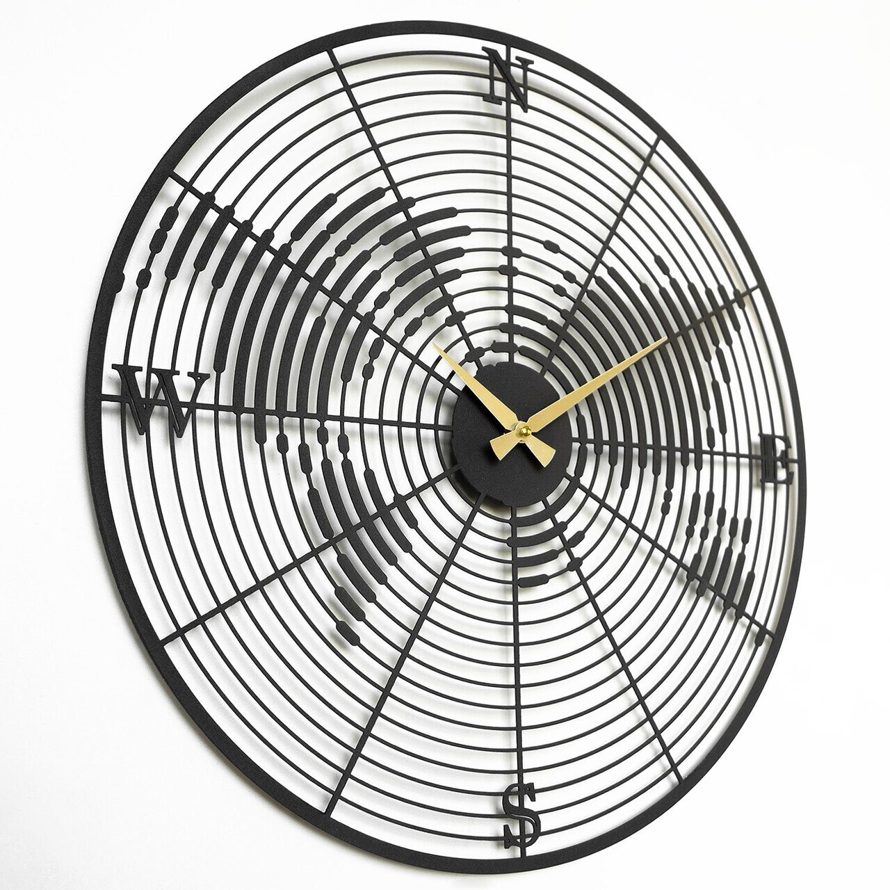 Ceas de perete, Coordinate Metal Wall Clock, Dimensiune: 49 x 49 cm, Negru — imaginea 4