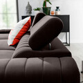 Coltar extensibil stanga 3 locuri ELTAP, LT-22VE, Grayson, 278x205x92 cm, lemn/poliester, maro
