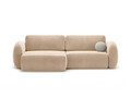Coltar extensibil reversibil 4 locuri, Tonale, Cosmopolitan Design, 262x149x88 cm, catifea, bej migdala