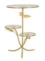 Masuta de cafea Leaf, Mauro Ferretti, 54x69.5 cm, fier/sticla, auriu