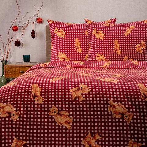 Lenjerie de pat dubla Nallar, Homla, 3 piese, 160x200 cm, microfibra din poliester, multicolor