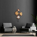 Decoratiune de perete, Monstera v3, Metal, Dimensiune: 69 x 113 cm, Multicolor