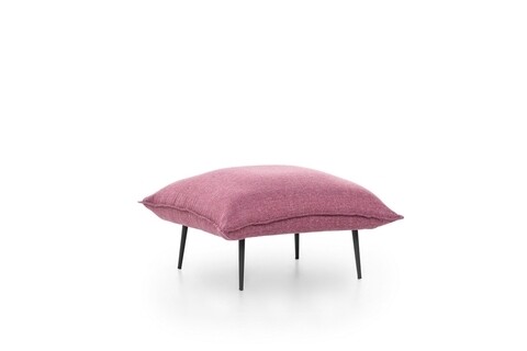 Taburet aspen, futon, 75x75x40 cm, metal, rosu grizzled