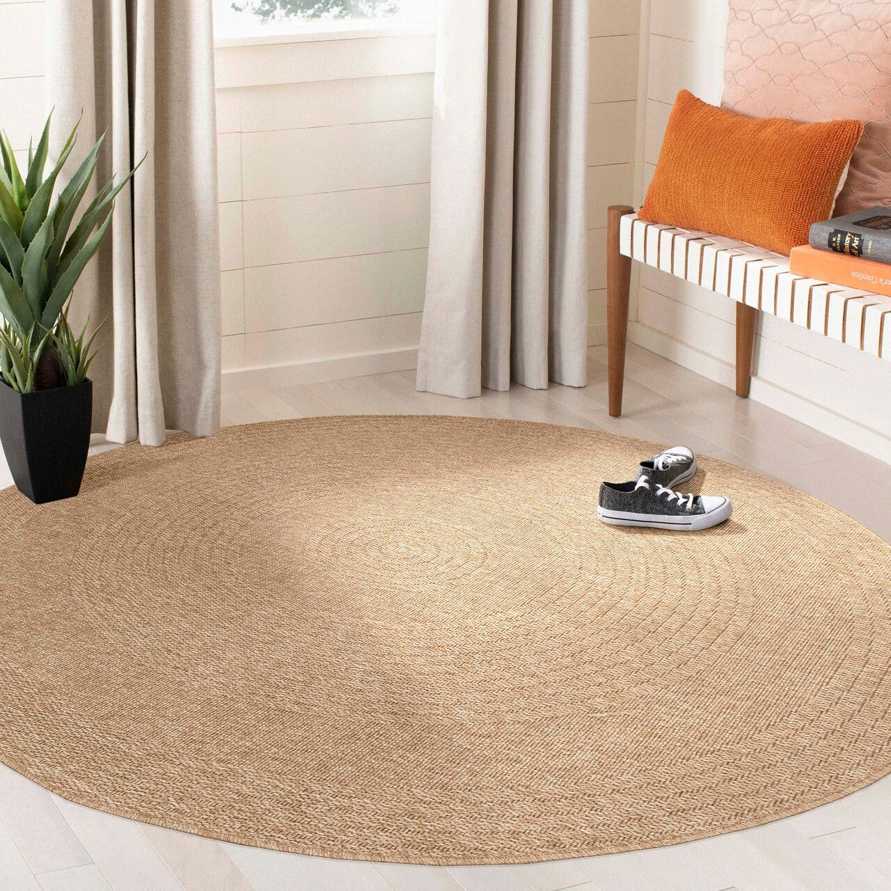 Covor, 08866A, 120x120 cm, Polipropilena, Crem - 1 | YEO