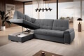 Coltar extensibil stanga 3 locuri ELTAP, LT-06SO, Sado, 272x192x95 cm, lemn/poliester, gri inchis
