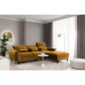 Coltar extensibil dreapta 4 locuri ELTAP, Foble, 267x196x100 cm, lemn/poliester, mustar