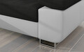 Coltar extensibil stanga 4 locuri ELTAP, Armd-19, Armando, 289x203x85 cm, lemn/poliester, negru/alb