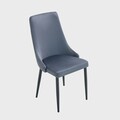 Scaun Logan, Homla, 59x47x93 cm, MDF/metal/ catifea din poliester, gri inchis