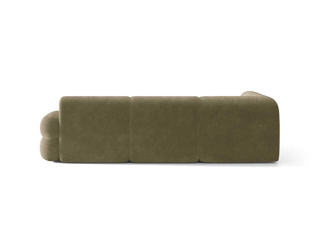 Coltar stanga 5 locuri, Neo, Micadoni Home, 295x210x83 cm, tesatura Chenille, verde oliv deschis — imaginea 4