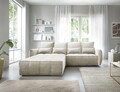 Coltar extensibil stanga 4 locuri ELTAP, LT-18MAN, Campo, 265x196x88 cm, lemn/poliester, bej